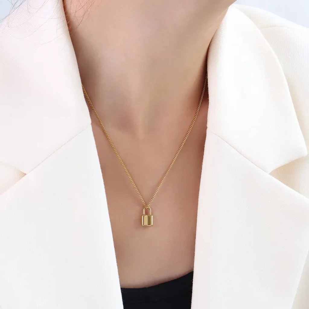 Gold Lock Necklace Gold Necklace Gold Necklace Gold Necklace Gold Necklace
